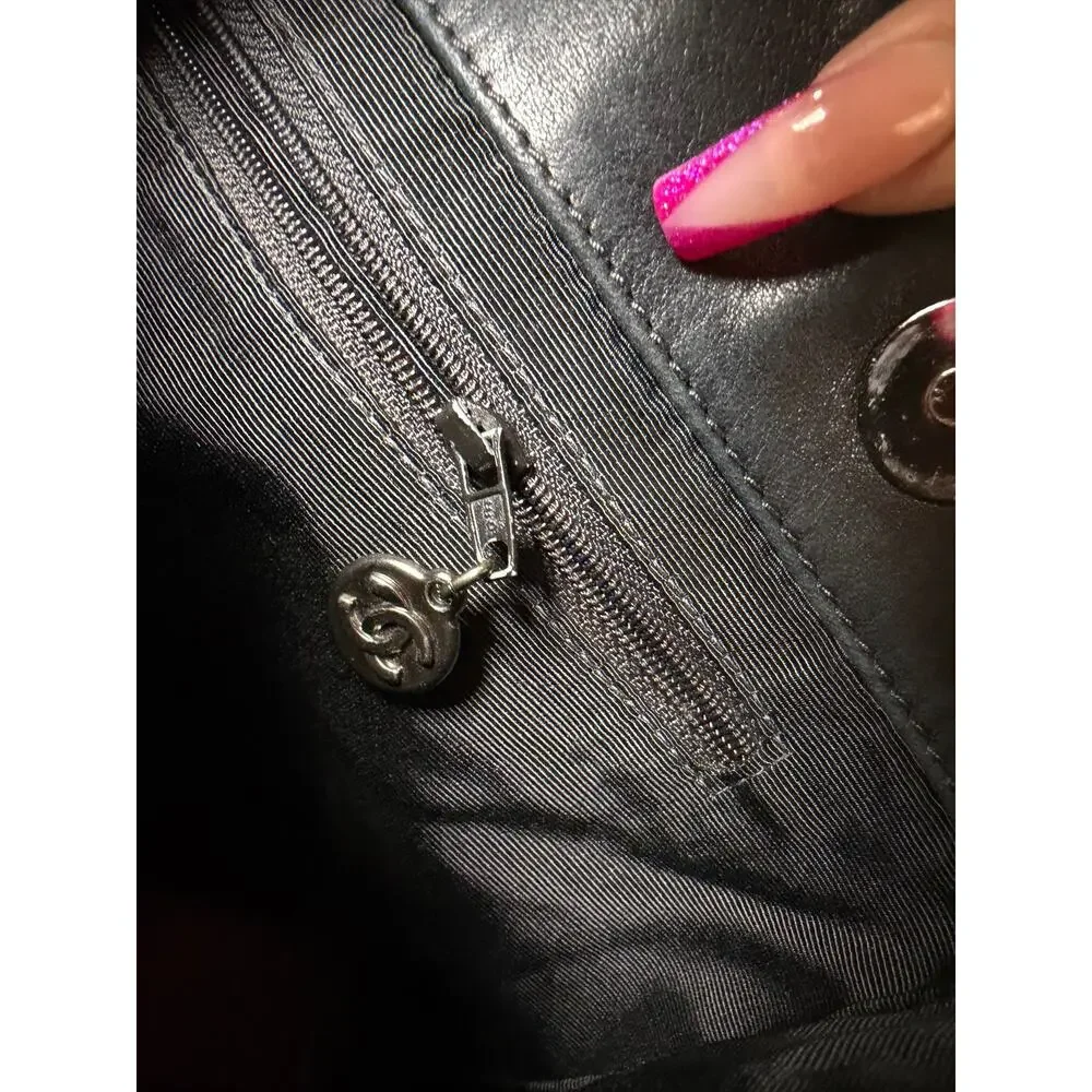 CHANEL | Vintage Karl Lagerfeld Era | CC Logo Lambskin Tote | COA